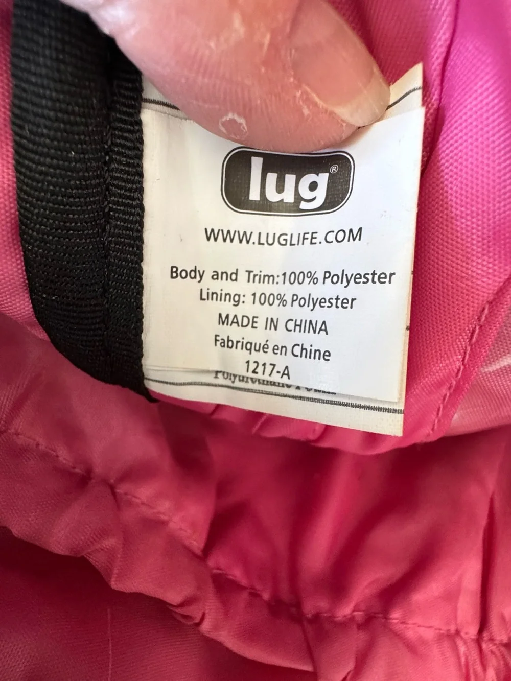 Lug Mini Puddle Jumper Flamingo Black Tropical Travel Tote Bag Discontinued